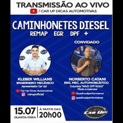 LIVE: CAR UP e Quadmudperformance - foco em motores diesel