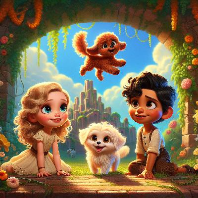 "올리비아와 산티아고의 해님 돌 모험 시작!" "올리비아와 산티아고의 해님 돌 모험 시작!"