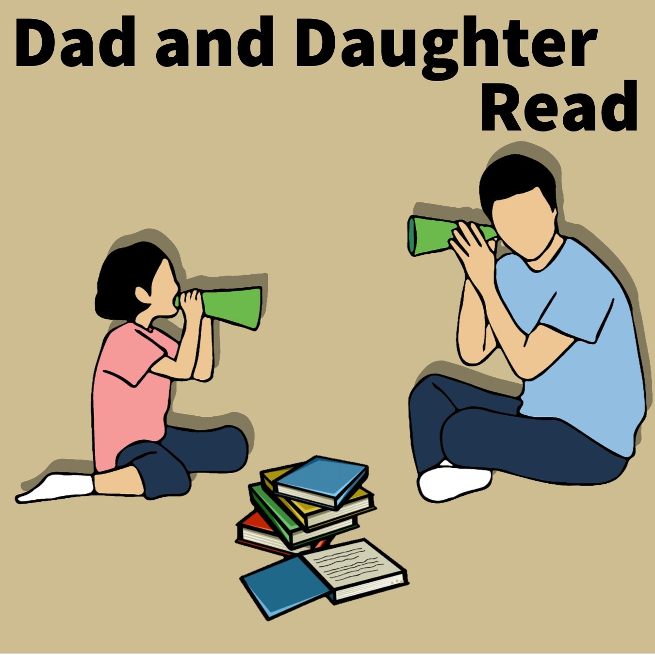 Dad and Daughter Read
