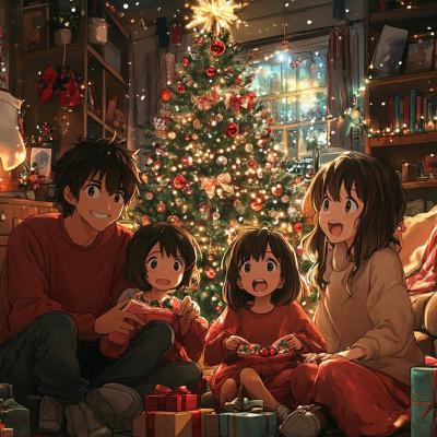 Christmas Morning Cuddles with Your Family [ASMR Wife RP] [F4A] [Christmas] [Cuddles] [Kids]