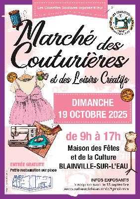 Créativité et solidarité au marché des couturières de Blainville sur l’Eau – dimanche19 octobre