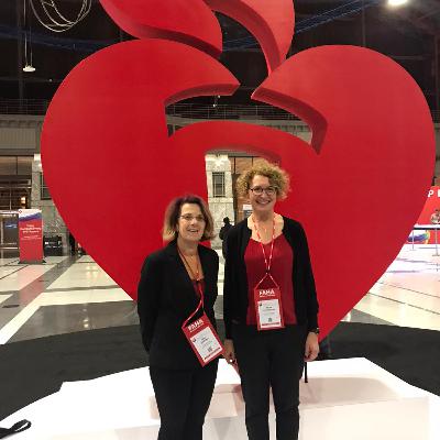 Discussing research presented for the nursing awards at the American Heart Association Congress Discussing research presented for the nursing awards at the American Heart Association Congress