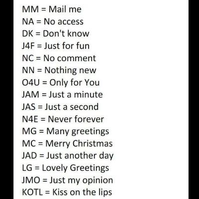 TYPES of CRAPPY texts!