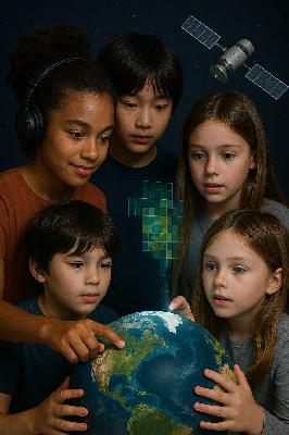 Bildung zwischen Satellitenbildern und Realität