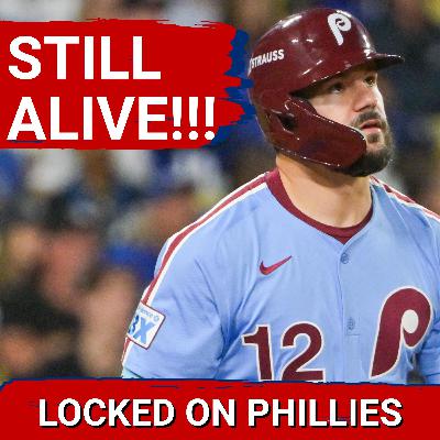 PHILLIES POSTCAST: Phillies STAY ALIVE, top the Dodgers 8-2 in Gm3 of NLDS