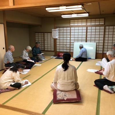 調息山のガイドマップに沿った坐禅ガイド