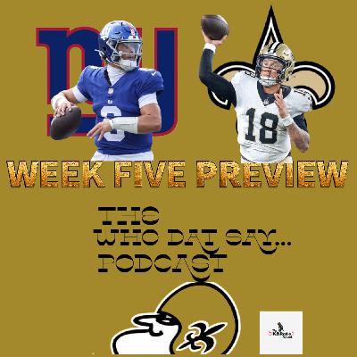 Saints vs Giants Week Five Preview
