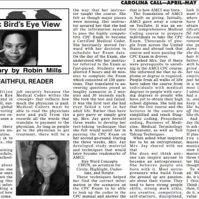 Interview with Camille White-Jackson of Absolute Medical Coding Institute.