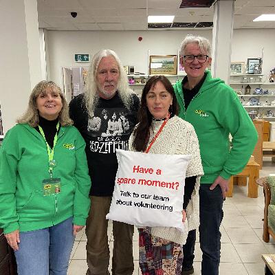 the PPod on location- at the Red Cross shop