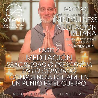 Meditaciรณn Parte 2: Meditaciรณn "Reactividad o Presencia Plena..." - Consciencia del Aire en un Punto en el Cuerpo Meditaciรณn Parte 2: Meditaciรณn "Reactividad o Presencia Plena..." - Consciencia del Aire en un Punto en el Cuerpo