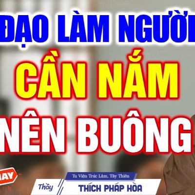 Đạo Làm Người "biết lúc cần nắm, khi nào nên buông" (Rất Hay) - Thầy Thích Pháp Hòa