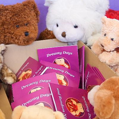 Caddy is a star in Dreamy Days and Random Naps, a book by Mawson