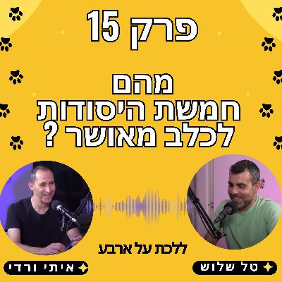 פרק 15 - מהם חמשת היסודות לכלב מאושר ?? - פודקאסט ללכת על ארבע עם טל שלוש ואיתי ורדי אילוף כלבים פרק 15 - מהם חמשת היסודות לכלב מאושר ?? - פודקאסט ללכת על ארבע עם טל שלוש ואיתי ורדי אילוף כלבים