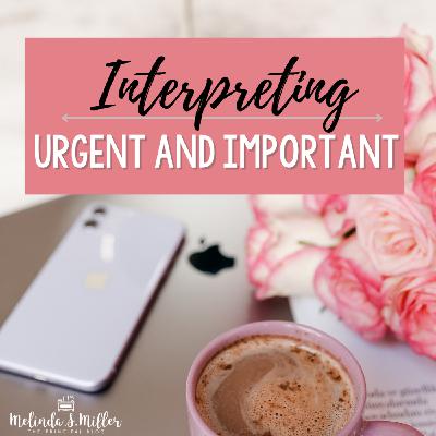 Episode 24: Urgent vs. Important - How do you know?