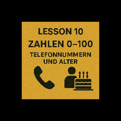 Lesson 10 | Zahlen 0–100 | Telefonnummern und Alter | German A1 (Telugu)