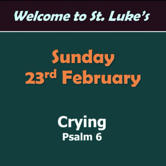 Spirituality for Dark Times: Crying (Psalm 6) Spirituality for Dark Times: Crying (Psalm 6)