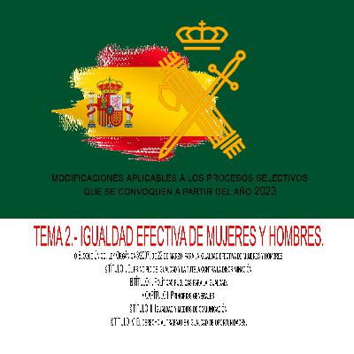 TEMA 2.- IGUALDAD EFECTIVA DE MUJERES Y HOMBRES. LO 3/2007, 22 de marzo, para la igualdad efectiva de mujeres y hombres.