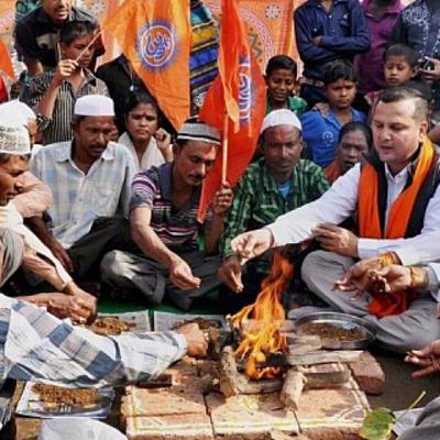 Muslims-Dissolve like sugar in hindu milk.