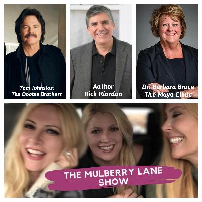 Tom Johnston, The Doobie Brothers | Author Rick Riordan | Dr. Barbara Bruce, The Mayo Clinic Tom Johnston, The Doobie Brothers | Author Rick Riordan | Dr. Barbara Bruce, The Mayo Clinic