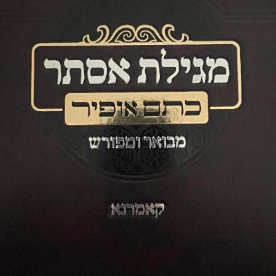 Megillat Esther - L01Y24 - Rabbi of Komarno- lesson 1 - 2024