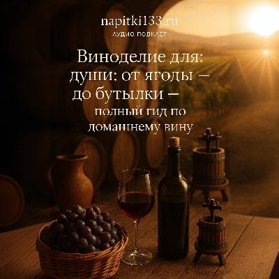 Аудио подкаст- Виноделие для души: от ягоды до бутылки – полный гид по домашнему вину Аудио подкаст- Виноделие для души: от ягоды до бутылки – полный гид по домашнему вину