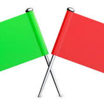 Some red and green flags