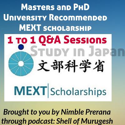 MEXT Scholarship for Higher Education in Japan - Application Tip - One 2 One Sessions