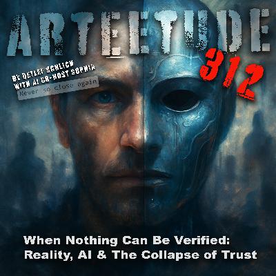 #Arteetude 312 – Detlef Schlich and AI Co-Host Sophia explore a future where images, voices, and even memories can be perfectly faked. With a brand-new Los Inorgánicos track: “Signal Without Source.” #Arteetude 312 – Detlef Schlich and AI Co-Host Sophia explore a future where images, voices, and even memories can be perfectly faked. With a brand-new Los Inorgánicos track: “Signal Without Source.”