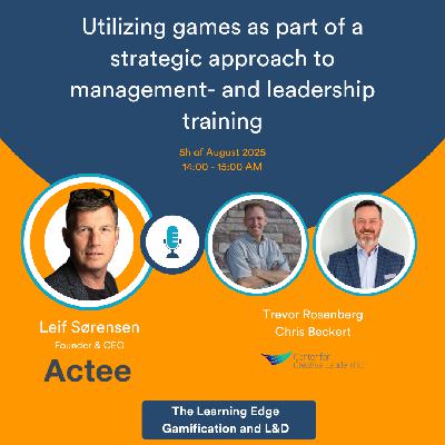 Utilizing games as part of a strategic approach to management- and leadership training at CCL