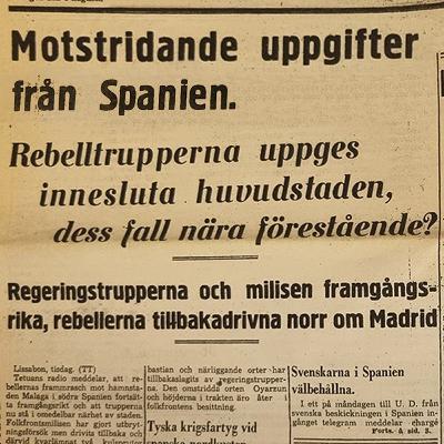 Dokumenten berättar 46. Svenskar som slogs i spanska inbördeskriget Dokumenten berättar 46. Svenskar som slogs i spanska inbördeskriget