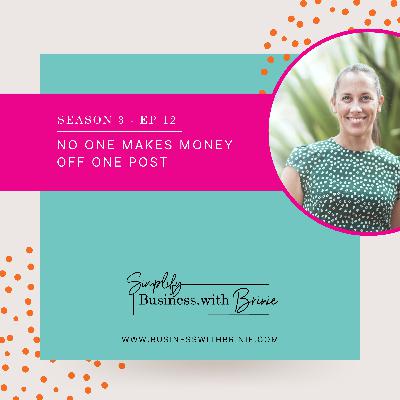 You don't make sales off 1 post You don't make sales off 1 post