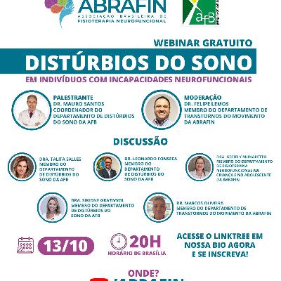 Distúrbios do Sono em indivíduos com incapacidades neurofuncionais - Webinar realizado em 13/10/2022