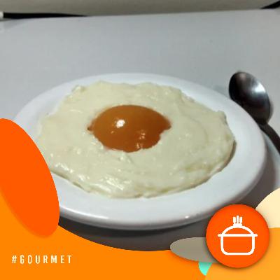 Alvorada Gourmet - Sobremesa de ovo frito no dia da mentira Alvorada Gourmet - Sobremesa de ovo frito no dia da mentira