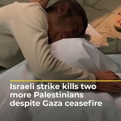 Israeli strike kills two more Palestinians despite Gaza ceasefire | AJ#shorts