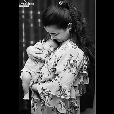 मां का हाथ...