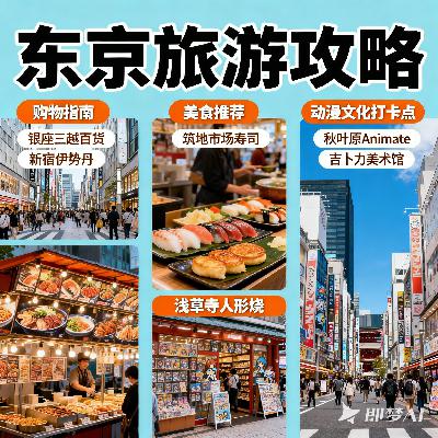 东京旅游：购物美食动漫