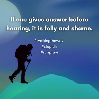 Walking the Way 17th October 2025 - Stupid is as stupid does Walking the Way 17th October 2025 - Stupid is as stupid does