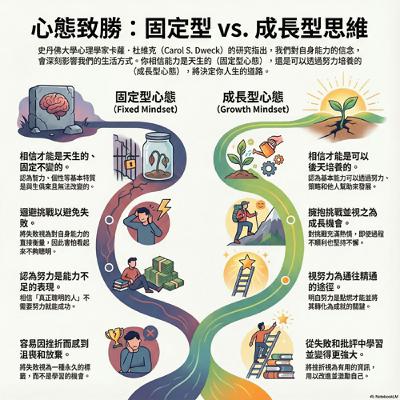 #心態致勝「不是你不夠好，是心態卡住了你」  或  「你以為天賦決定一切？錯。」