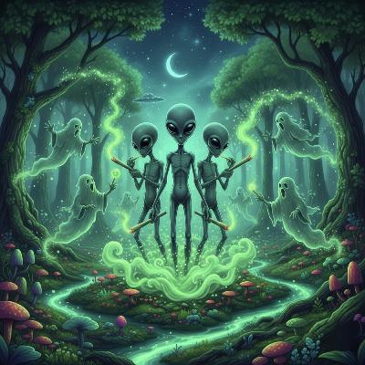 Puff puff probe: aliens ghost and green dreams.