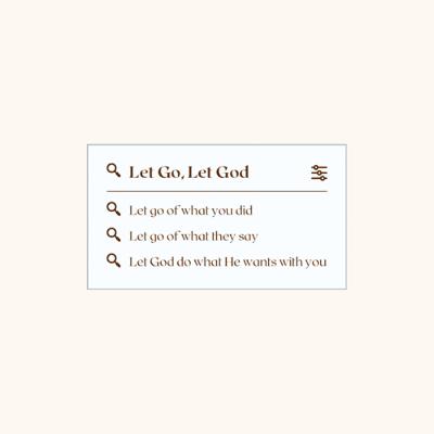 Let Go, Let God