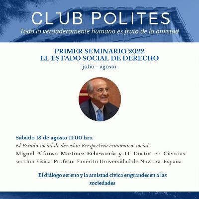 El Estado social de derecho, Perspectiva económico-social, Profesor Miguel Alfonso Martínez-Echeverría