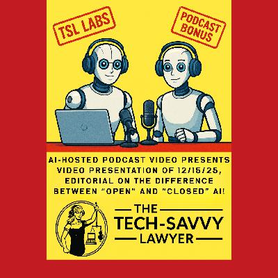 🧪🎧 TSL Labs Bonus Podcast: Open vs. Closed AI — The Hidden Liability Trap in Your Firm ⚖️🤖 🧪🎧 TSL Labs Bonus Podcast: Open vs. Closed AI — The Hidden Liability Trap in Your Firm ⚖️🤖
