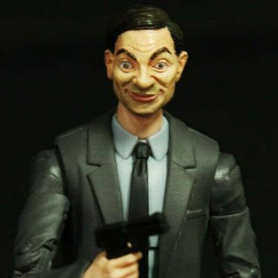 Johnny English Mr Bean Rowan Atkinson Custom Marvel Legends loose figure Hasbro