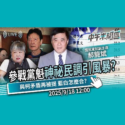 長談趙少康確定參戰黨主席！神祕民調引發茶壺風暴？與柯文哲不合？藍白矛盾怎化解ft.郝龍斌｜黃光芹-中午來開匯【CNEWS】2025/9/18
