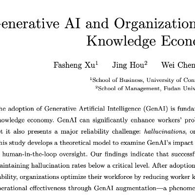 Generative AI and Organizational Structure in the Knowledge Economy Generative AI and Organizational Structure in the Knowledge Economy
