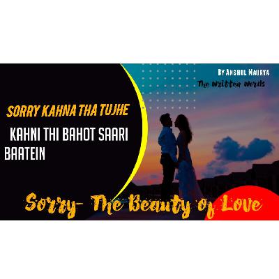 Sorry - The Beauty of Love || Ft. Anshul Maurya || Hindi Poetry Podcasts Series.