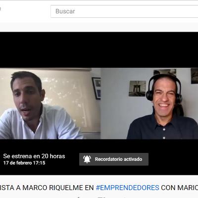 ENTREVISTA A MARCO RIQUELME EN #EMPRENDEDORES, CONDUCIDO POR MARIO CAIRA