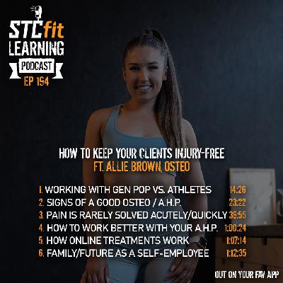 Ep 194 - How to keep your clients injury-free, ft. Allie Brown osteo Ep 194 - How to keep your clients injury-free, ft. Allie Brown osteo