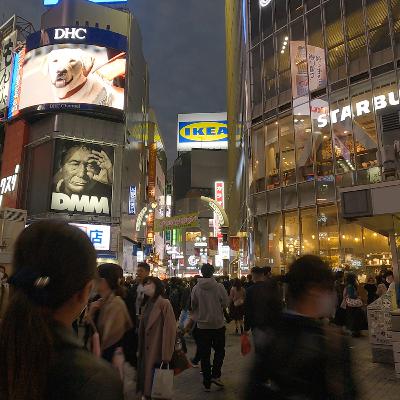 [3D AUDIO] TOKYO NIGHT WALKING -Shibuya（渋谷）, Japan ※Attention the loud sounds of the beginning