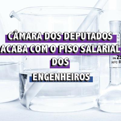 Câmara dos deputados acaba com o piso salarial dos engenheiros